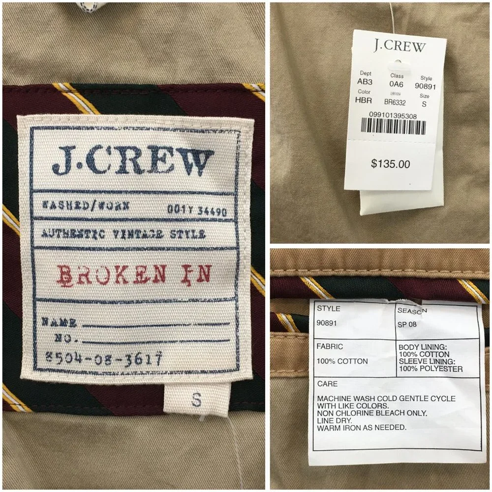 New J‎ Crew Mens Blazer Sport Coat 3 Button Casual Jacket Size 38R Cotton Suits
